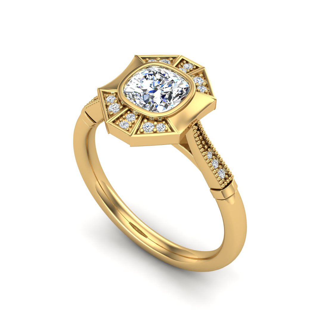 Fatima Halo Engagement Ring